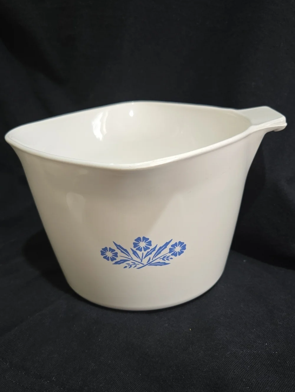 CorningWare White Saucemaker with Blue Logo